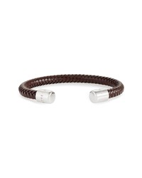 Ted Baker London Herringbone Leather Cuff Bracelet