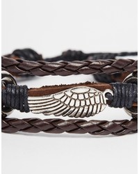 Reclaimed Vintage Leather Braided Bracelet