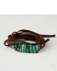 Leather Jasper Wrap Bracelet