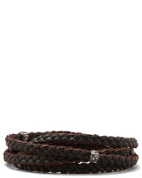 Mcohen Braided Leather Wrap Bracelet