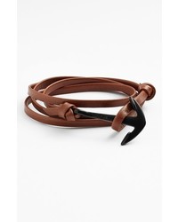 Miansai Noir Anchor Leather Bracelet