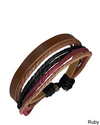 Overstock Genuine Leather Multicolor Bracelet