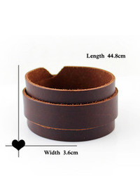 Vintage Brown Leather Bracelet