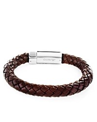 West Coast Jewelry Brown Leather Braided Bracelet