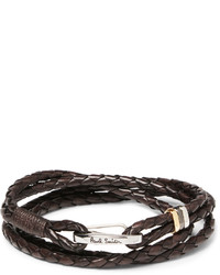 Paul Smith Woven Leather Wrap Bracelet