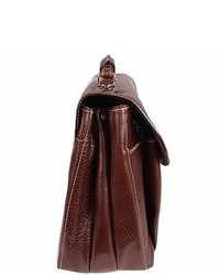 Robe Di Firenze Dark Brown Front Pocket Leather Briefcase