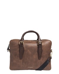 Ted Baker London Distressed Leather Crossbody Travel Bag In Brown At Nordstrom