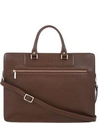 Barneys New York Double Handle Briefcase Brown