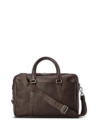 Shinola Double Zip Leather Briefcase In Deep Brown At Nordstrom