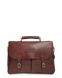 Barbour Leather Briefcase In Dark Browndnu At Nordstrom