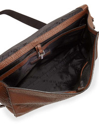 Burberry Leather Satchel Briefcase Brown