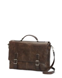 Frye Logan Leather Briefcase In Slate At Nordstrom
