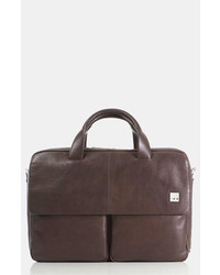Knomo London Warwick Double Compartt Leather Briefcase