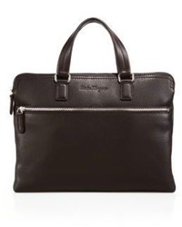 Salvatore Ferragamo Manhattan Flat Leather Briefcase
