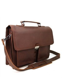 Vagabond Traveler 16 Pro Cowhide Leather Portfolio Briefcase L46 Reddish