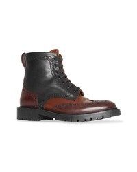 Burberry Brogue Detail Leather Boots