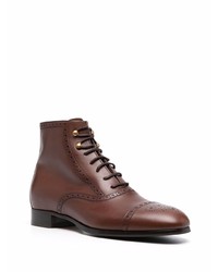 Gucci Brogue Detailed Ankle Boots