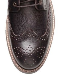 H&M Brogue Patterned Leather Boots
