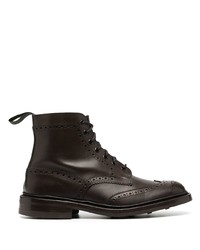 Tricker's Burnished Brogue Detail Boots