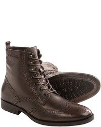 a. testoni Testoni Basic Leather Wingtip Boots