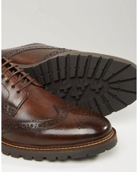 Base London Trench Leather Derby Brogue Shoes