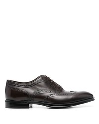 Canali Brogue Detail Lace Up Oxford Shoes