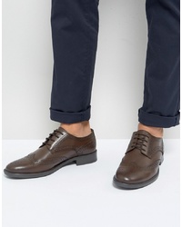 Frank Wright Brogues In Brown Leather
