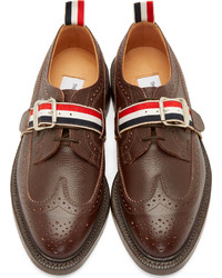 Thom Browne Brown Accent Strap Longwing Brogues