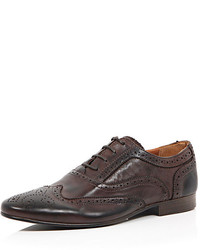 River Island Brown Leather Formal Oxford Brogues