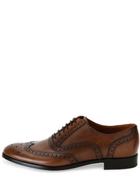 Bally Bruck Wing Tip Leather Oxford Shoe Brown