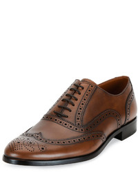 Bally Bruck Wing Tip Leather Oxford Shoe Brown