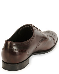Giorgio Armani Burci Toronto Leather Derby Shoe Brown