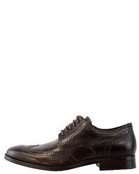 Cole Haan Copley Wing Tip Derbyoxford Chestnut Brown Leather Brogue Shoes