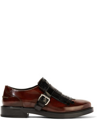 Tod's Fringed Leather Brogues Brown