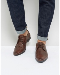Silver Street Smart Brogues In Brown Leather