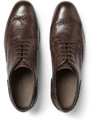 Alexander McQueen Washed Leather Wingtip Brogues