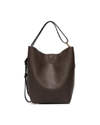 Givenchy Brown Gv3 Ed Leather Bucket Bag