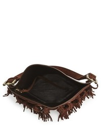Aquatalia Small Leather Bucket Bag Brown