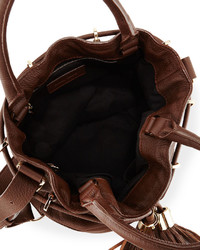 See by Chloe Vicki Leather Bucket Bag Chocolate