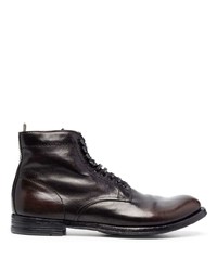 Dark Brown Leather Casual Boots for Men | Lookastic
