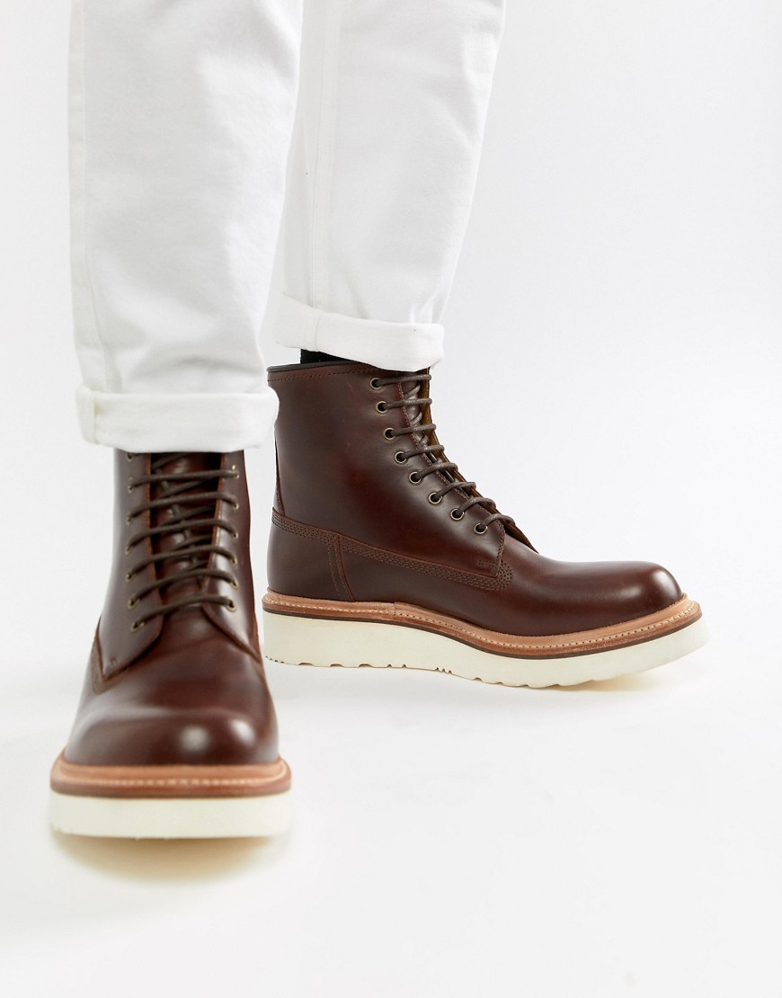 Grenson Arnold Lace Up Boots In Brown 