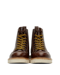 Ps By Paul Smith Brown Leather Buhl Boots