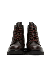 Ps By Paul Smith Brown Leather Fowler Boots