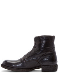 Officine Creative Brown Leather Ikon Boots