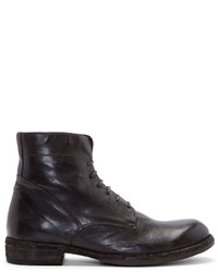 Officine Creative Brown Leather Ikon Boots