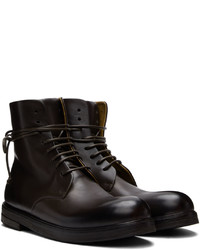 Marsèll Brown Zucca Zeppa Lace Up Boots