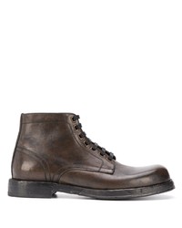 Dolce & Gabbana Chunky Lace Up Leather Boots