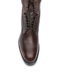 Santoni Chunky Leather Lace Up Boots