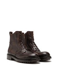 Dolce & Gabbana Cowhide Lace Up Ankle Boots