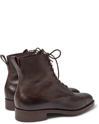 Edward Green Galway Cap Toe Grained Leather Boots
